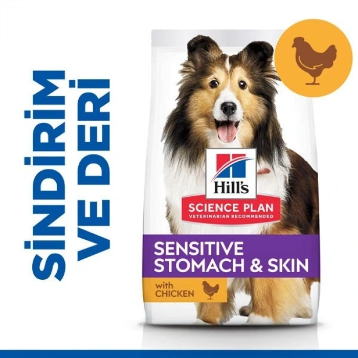 Hills Adult Sensitive Skin Hassas Köpekler İçin Tavuklu Yetişkin Köpek Maması 2.5 Kg