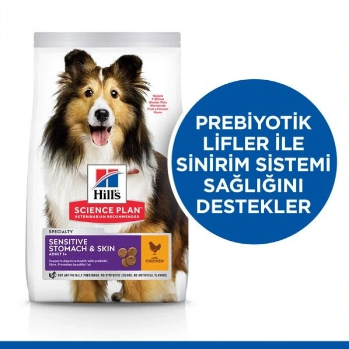 Hills Adult Sensitive Skin Hassas Köpekler İçin Tavuklu Yetişkin Köpek Maması 2.5 Kg