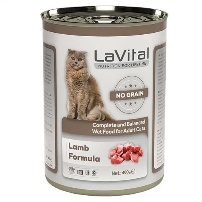 Lavital Adult Tahılsız Kuzu Etli Yetiskin Konserve Kedi Maması 1 Adet 400 Gr