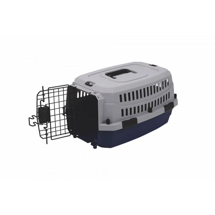 M-Pets Viaggio Carrier Iata Kedi ve Küçük Irk Köpek Taşıma Çantası 58.4x38.7x33 Cm Gri/Lacivert Small