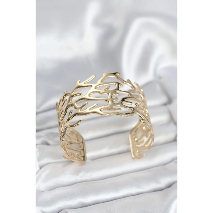 Pirinç Gold Renk Vintage Model Kadın Bileklik