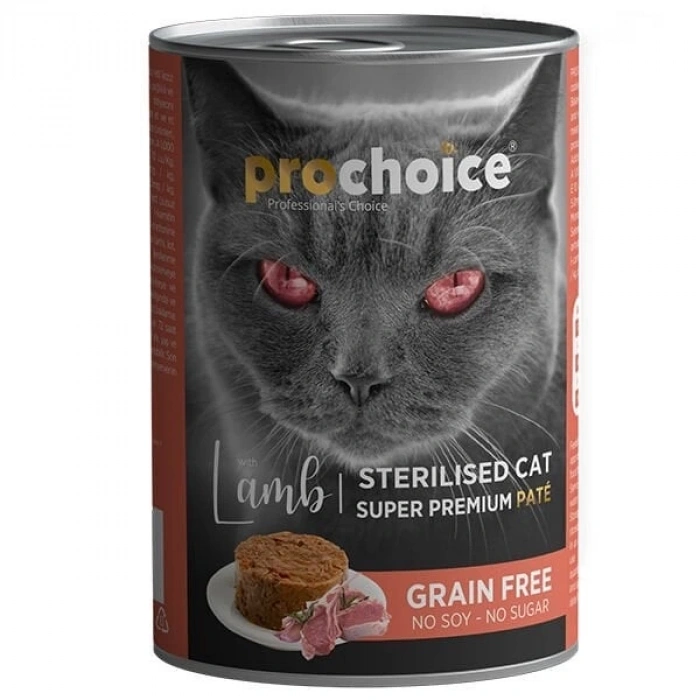Pro Choice Sterilised Kuzulu Kısırlaştırılmış Konserve Kedi Maması 1 Adet 400 Gr