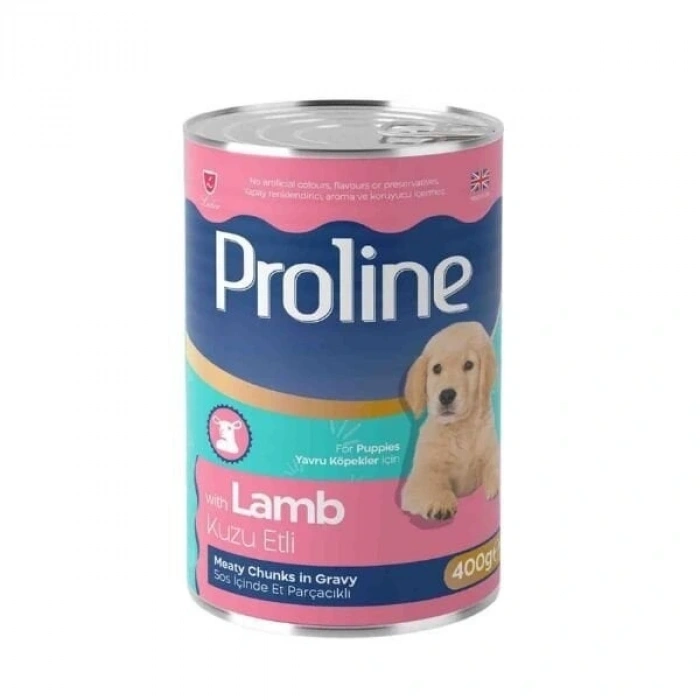 Proline Sos İçinde Et Parçacıklı Kuzu Etli Yavru Konserve Köpek Maması 400 Gr 1 Adet