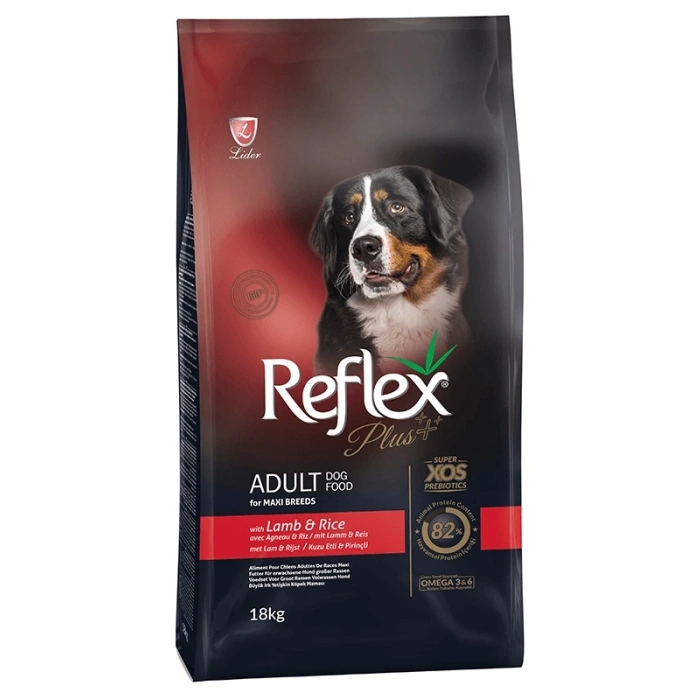 Reflex Plus Maxi Breeds Kuzu Etli Büyük Irk Yetişkin Köpek Maması 18 Kg
