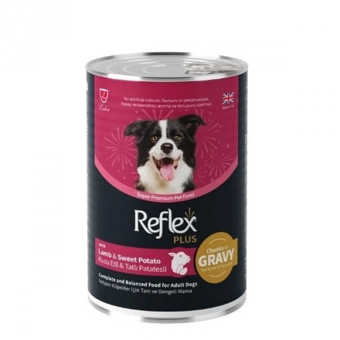 Reflex Plus Sos İçinde Kuzu Etli ve Tatlı Patatesli Yetişkin Konserve Köpek Maması 1 Adet 400 Gr