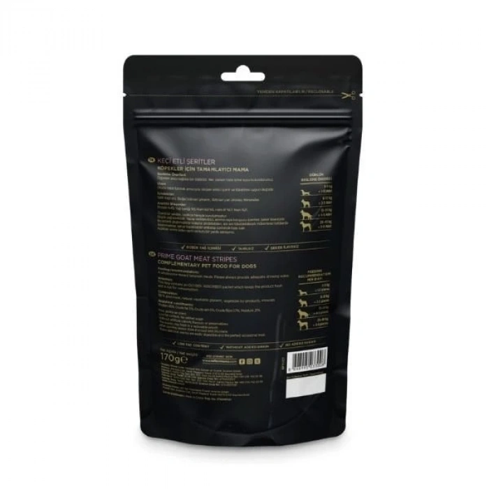 Reflex Snackies Natural Keçi Etli Şerit Tahılsız Köpek Ödül Maması 1 Adet 170 Gr