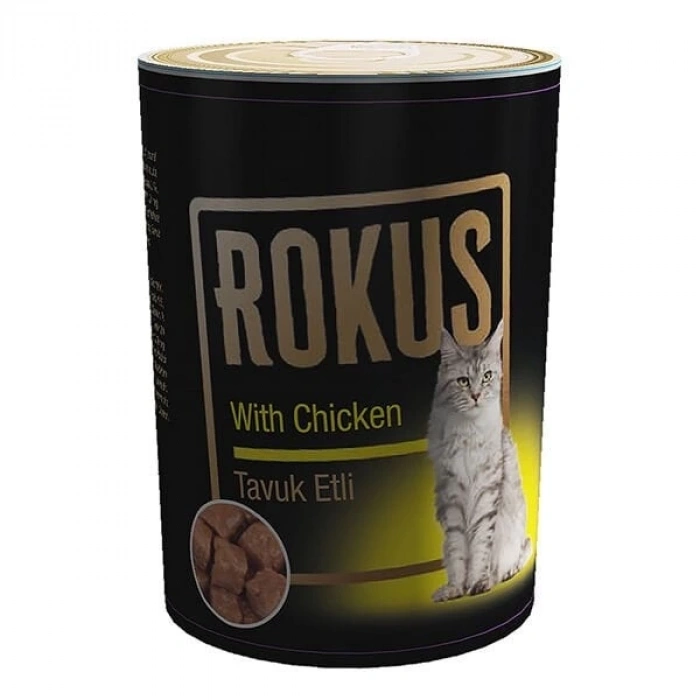 Rokus Tavuklu Yetişkin Konserve Kedi Maması 1 Adet 410 Gr
