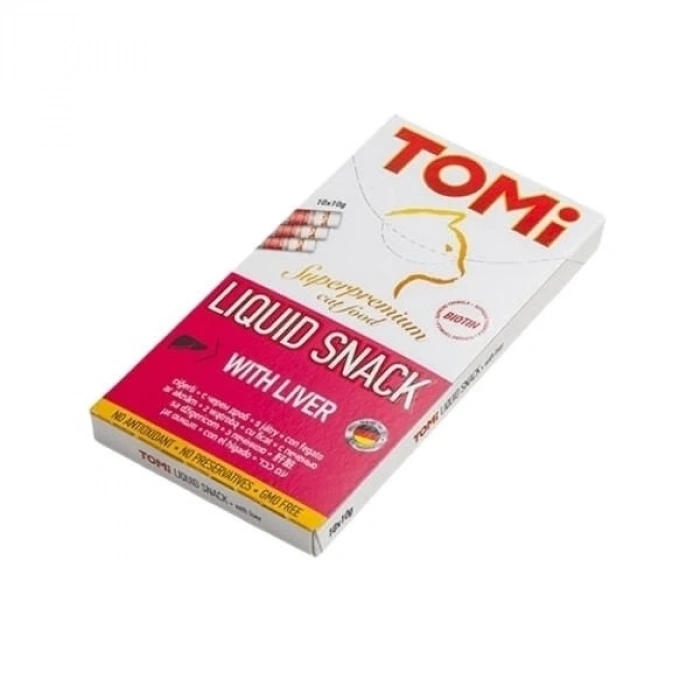 Tomi Kümes Hayvalı ve Biotinli Sıvı Kedi Ödül Maması 1 Adet 10x10 Gr