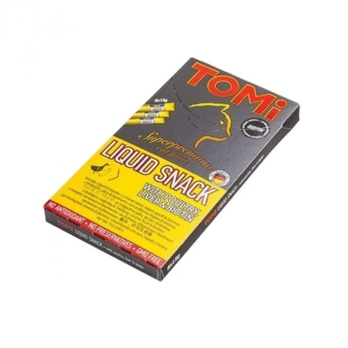 Tomi Kümes Hayvanlı Ciğerli ve Biotinli Sıvı Kedi Ödül Maması 1 Adet 8x15 Gr