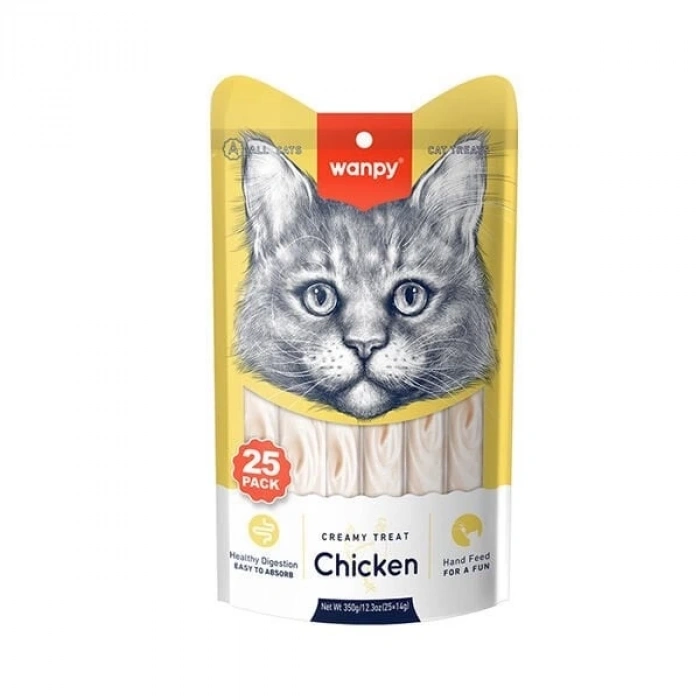 Wanpy Tavuklu Sıvı Kedi Ödülü 1 Adet 25x14 Gr