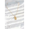 316L Çelik Gold Renk Külçe Altın Model Kolye
