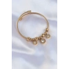316L Çelik Gold Renk Zirkon Taşlı Model Charm Bileklik
