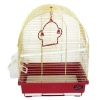 Dayang İki Kapılı Davul Muhabbet Kuş Kafesi Kırmızı/Sarı 30x23x40 Cm