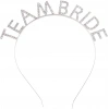Gümüş Kaplama Kristal Taşlı Team Bride Taç 16x17 Cm