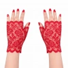Kırmızı Dantel Parmaksız Kısa Eldiven