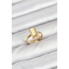 Pirinç Gold Renk Külçe Altın Model Kadın Yüzük