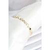 Pirinç Gold Renk Nokta Model Zirkon Taşlı Kadın Bileklik