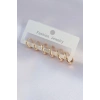 Pirinç Gold Renk Oval Küpe Seti