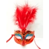 Renkli Tüylü Venedik Parti Maskesi Karışık Renk 12 Adet
