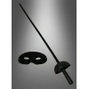 Zorro Kostüm Plastik Aksesuar Seti – Maske Ve Kılıç (67 Cm)