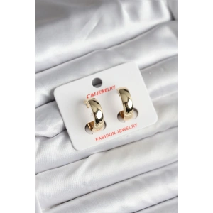 14K Gold Renk Kaplama Halka CM Kadın Küpe