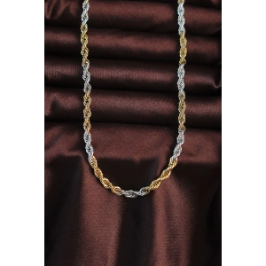 316L Çelik Çift Renk Burgu Tasarımlı Kolye