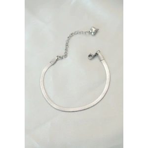 316L Çelik Gümüş Renk İtalyan Zincirli Bileklik