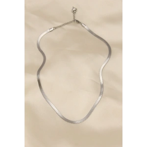 316L Çelik Silver Renk 45 cm İtalyan Zincir Model Kadın Kolye