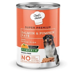 Chefs Choice Kıyılmış Somon Balıklı ve Balkabaklı Yetişkin Köpek Konservesi 1 Adet 400 Gr