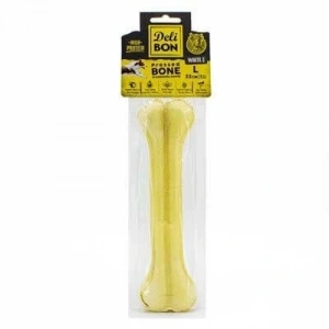 Delibon Deri Press Köpek Kemik Ödülü Beyaz Medium 22 Cm 1 Adet