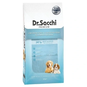 Dr.Sacchi Premium Sığır ve Kuzu Etli Düşük Tahıllı Yavru Köpek Maması 12 Kg