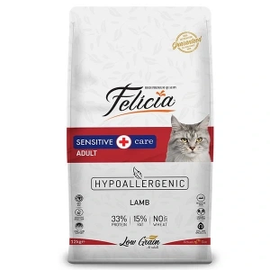 Felicia Düşük Tahıllı Hipoalerjenik Kuzu Etli Yetişkin Kedi Maması 12 Kg