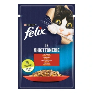 Felix Taze Sığır Etli Jöleli Pouch Yetişkin Yaş Kedi Maması 1 Adet 85 Gr