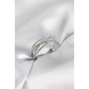 Gümüş Renk Sarmal Model Kadın Yüzük