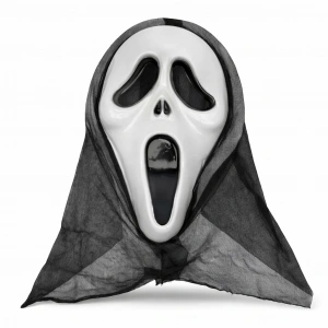 Kapşonlu Çığlık Maskesi Scream Maskesi - Hayalet Maskesi 33x21 Cm