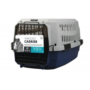 M-Pets Viaggio Carrier Iata Kedi ve Küçük Irk Köpek Taşıma Çantası 58.4x38.7x33 Cm Gri/Lacivert Small