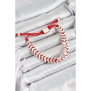 Pirinç Asansörlü Kırmızı Beyaz Juju Kadın Bileklik