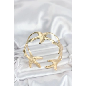 Pirinç Gold Renk Deniz Yıldızı Model Kadın Bileklik