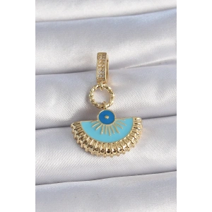 Pirinç Gold Renk Nazar Boncuklu Ajda Charm