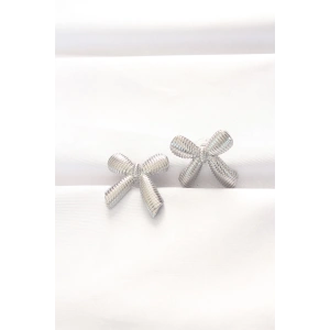 Pirinç Gümüş Renk Fiyonk Küpe