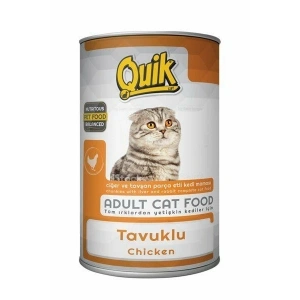Quik Tavuklu Kedi Konserve Kedi Maması 1 Adet 415 Gr