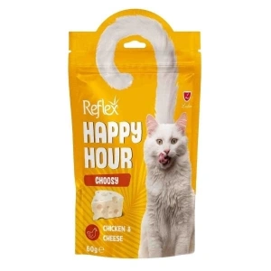 Reflex Happy Hour Tavuk Etli ve Peynirli Seçici Kediler için Kedi Ödülü 1 Adet 60 Gr