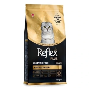Reflex Plus Scottish Fold Hypoallergenic Tavuklu Yetişkin Kedi Maması 1.5 Kg