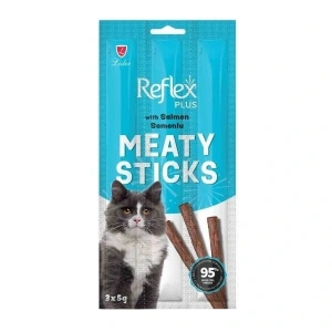 Reflex Plus Somonlu Stick Yetişkin Kedi Ödül Maması 1 Adet 3x5 Gr