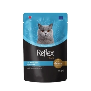 Reflex Plus Sos İçinde Beyaz Balıklı Pouch Yetişkin Konserve Kedi Maması 1 Adet 85 Gr
