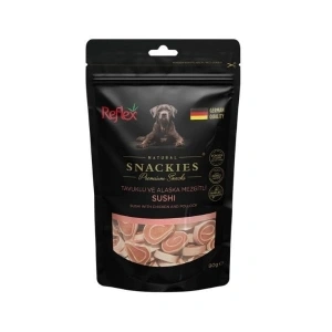 Reflex Snackies Natural Tavuklu ve Balıklı Sushi Tahılsız Köpek Ödül Maması 1 Adet 90 Gr
