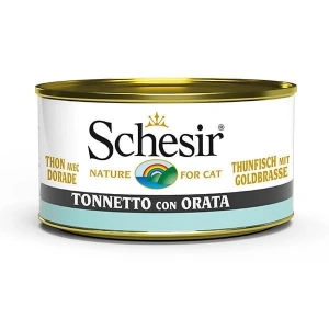 Schesir Jöle İçerisinde Ton Balıklı ve Çipuralı Konserve Kedi Maması 1 Adet 85 Gr