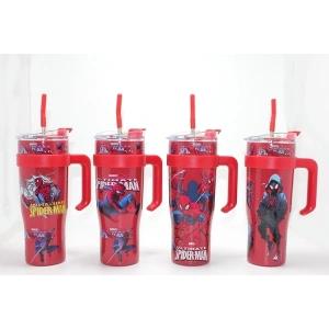 Sevimli Spiderman Pipetli Termos & Suluk Alk4713