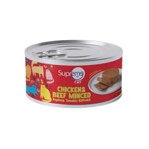 Supreme Cat Kıyılmış Tavuklu ve Biftekli Yetişkin Konserve Kedi Maması 1 Adet 85 Gr