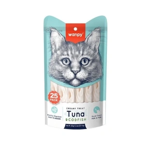 Wanpy Ton ve Morina Balıklı Sıvı Kedi Ödülü 1 Adet 25x14 Gr
